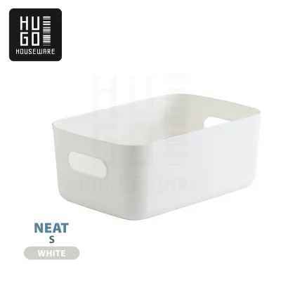 HUGO Keranjang Plastik Serbaguna Tempat Penyimpanan Multifungsi Kotak Penyimpanan Makanan Kosmetik Barang Storage Box Organizer