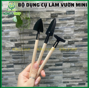 Bộ dụng cụ làm vườn mini tiện dụng trồng cây cảnh sen đá xương rồng bon sai bộ 3 dụng cụ