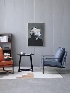 UrbanSpace SG- Nordic Sofa Chair Lazy Sofa Italian Recliner Sofa Light Luxury Lounge Chair Iron Art Simple Balcony Chair