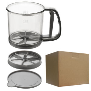 Justliving rây rây bột mắt lưới inox rây rây lọc PP Dụng cụ rây rây lọc bán tự động ép tay lưới lọc bột cái rây đường dụng cụ nhà bếp nướng bánh