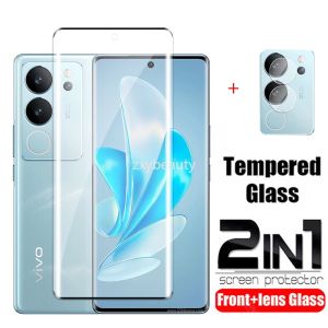 Pelindung Layar Tempered Glass Kompatibel Untuk Vivo V29 5G Vivo V29e Paket 2 in 1