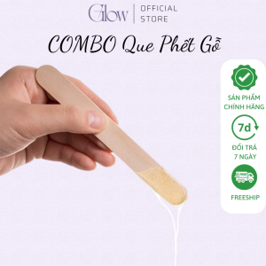 [CHE TÊN] 1 Que Gỗ Bôi Sáp GLOW WAXING Size Lớn Chuyên Dùng Phết Sáp Wax Lông