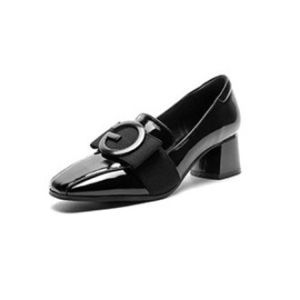 [แบรนด์ Gc ระดับไฮเอนด์] รองเท้าหนัง ส้นหนา หัวสี่เหลี่ยม สไตล์อังกฤษสไตล์เรียบง่ายและหลากหลาย