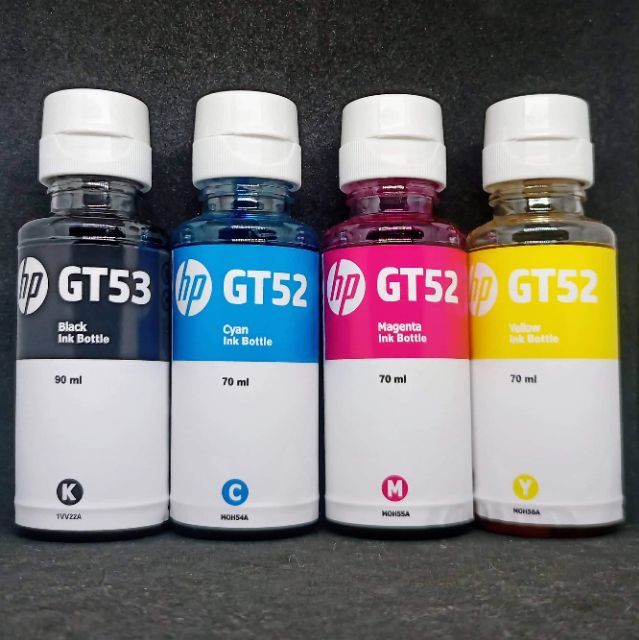 [100% Genuine] HP GT53 Black / GT52 Cyan Magenta Yellow Original Refill ...