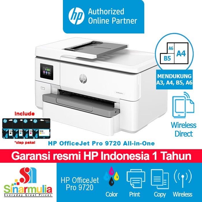 Printer HP OfficeJet Pro 9720 Wide Format All-in-One | Lazada Indonesia