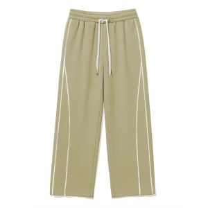 Mens aesthetics striped Long pants Korean Style Design inspired casual wide leg pants