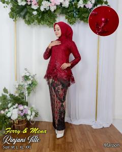 Kebaya Modern Brukat wisuda  pesta bahan tile kebaya Brukat tile remaja Kebaya Lamaran Penganten