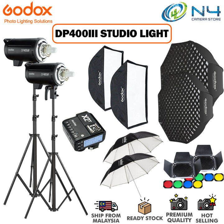 Godox DP400 III 400W 400Ws GN65 Professional Studio Strobe with Built-in  Godox 2.4G Wireless X System with Softbox Light | Lazada