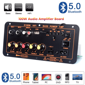 COD Kejian Papan ampli Amplifier Bluetooth mobil super bass 12v 24v Karaoke Audio Digital D300