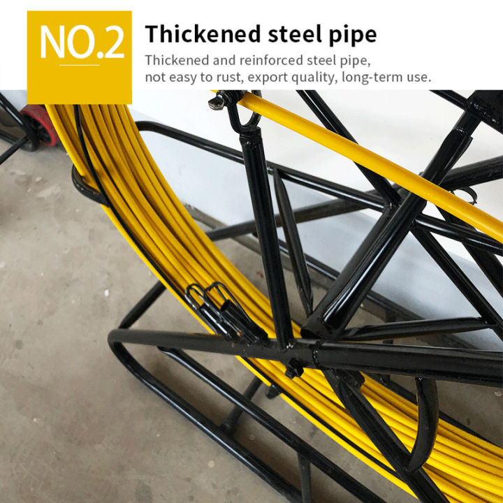 【Thriving】 5/6/8mm 50/100m Fiberglass Wire Cable Running Rod Duct ...