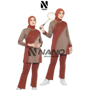 NANO || BAJU OLAHRAGA WANITA / BAJU SENAM MUSLIM DAS TUNIK / BAJU OLAHRAGA MUSLIM