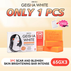 【BUY 1 TAKE 2】Geisha White Intense Exfoliating Kojic Bar 65g x 3PC PACK Collagen Niacinamide Scar