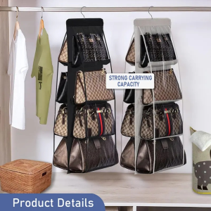 Durable storagebag Storage Hanging Bag Super load bearing Doublesided storage Dustproof Bag Storage Washable Transparent Hangers aesthetics Practicality Suspension