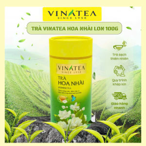 VINATEA - Trà Hoa Nhài Lon Giấy 100g - Trà Xanh Thái Nguyên Ướp Hoa Nhài Tự Nhiên Vị Chát Hậu Ngọt Jasmine Tea