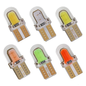 10Pcs Silicone Bright License Lamp Bulbs T10 LED Light Bulb LED Parking Bulb Auto Wedge Clearance Lamp Easy to Use