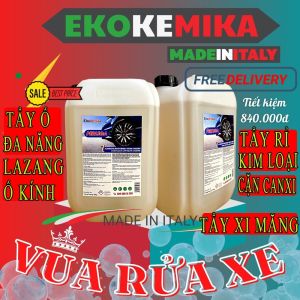 Dung Dịch Tẩy Ố Đa Năng Tẩy Ố Vàng Rỉ Sét Lazang Ố Kính Mạ Crom Xi Măng Perlega Ekokemika Can 20L