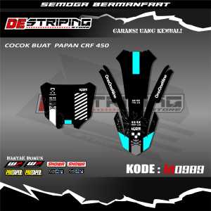 STIKER DECAL PAPAN NOMOR CRF DAN STIKER SPAKBOR CRF 450 DECAL PAPAN+SPAKBOR DEPAN 450 KODE LA0989