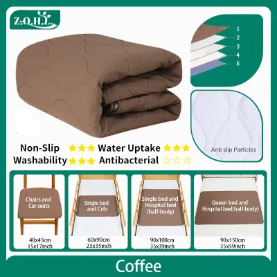 Waterproof Bed Protector Sheet Pad Inkontinen Air Tidak Telap Washable Underpads Adult Mattress Lapik Tilam Kalis Kencing Incontinence Pad Urine Mat Washable Changing Mat