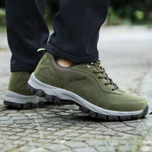Prikol Import Terbaru Kulit Sepatu Hiking Pria Casual Tali Gunung Sepatu Mendaki Anti Slip Cowok Dewasa Touring Lentur Keren 193