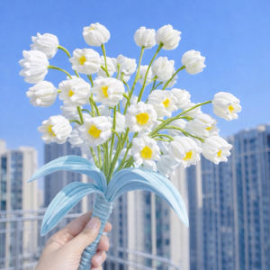 Set tự làm bó hoa quà tặng dễ thương bằng kẽm nhung handmade - S1029