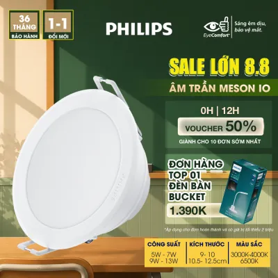 Đèn LED âm trần PHILIPS Meson IO tốt cho mắt (New Gen) 5W 7W 9W 13W
