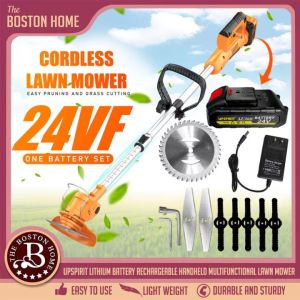 【Best Sellers】Cordless Lawn Mower 24V/36V/48V/88V Electric Grass Cutter Rechargeable Lawn Mower Household Lawn Mower Brushless Electric Lawn Mower Lawn Mower Without Gasoline