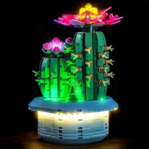 LocoLee Customized Light kit Compatible with 11509 Flowering Cactus - No Actual Model Only Lights LED Lighting Accessories Compatible with Cactus 11509