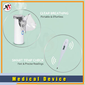 Portable Nebulizer Inhaler Ultrasonic Spray JSL-W301 Plus Digital Thermometer
