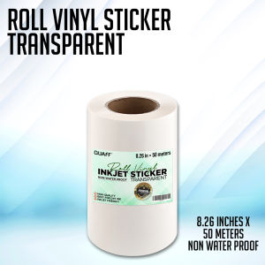 Quaff Roll Vinyl Sticker Non- Waterproof Transparent 8.26inx50meters | 11.7x50meters