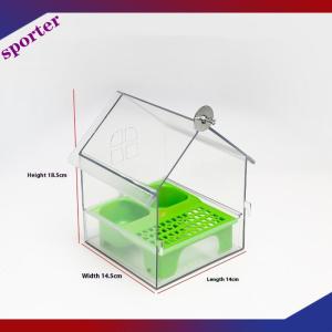 Sporter Treo Vẹt trung chuyển ngăn chặn tán xạ chim ăn bát đa chức năng chim tắm Vẹt bồn tắm phụ kiện lồng chim