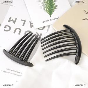 [COD] MINIFRIUT 5 7 Teeth Plastic Hair Clip For Women Vintage Creative Headwear Black Hair Combs Magic Hair Comb Hair Clips Korean Styling Tools