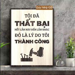 [MẪU MỚI] Tranh động lực trang trí Góc Nhà Gỗ bằng gỗ MDF dán 3D hai lớp trang trí nhà cửa