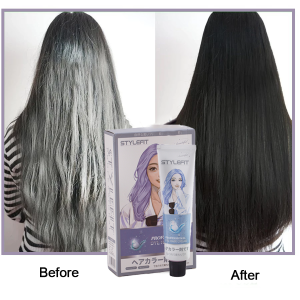No need to bleach hair dye set Plant essence does not stimulate the scal(color shampooherbal dyehair dye shampooplant bubble hair dye ) (Free Peroxide+ set tool) Hair Dye Pewarna Rambut Hair Colouring 染发膏 染发剂