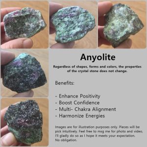 Anyolite (also known as Ruby Zoisite) Raw Natural Crystal Stone | Instils Joy & Freedom | Self- Worth | Clarity