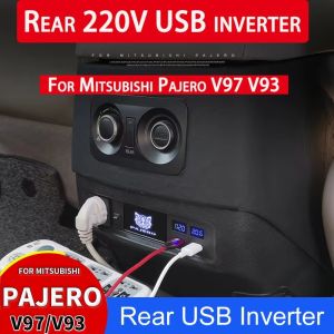 For Mitsubishi Pajero V97 V93 Rear USB Charger 2020 Pajero Rear USB Inverter Socket Modification Armrest Box Rear USB Inverter