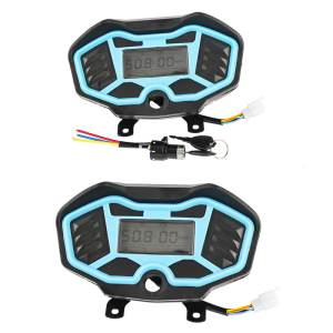 เครื่องวัดกันน้ำดีเยี่ยมหลายฟังก์ชันเครื่องวัดความเร็ว LCD สำหรับรถสามล้อไฟฟ้าระบบแรงดันไฟฟ้า48V 60V 72V