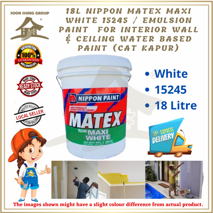 18l Nippon Matex Maxi White 15245 Emulsion Paint For Interior Wall