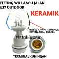 (Kabel Kawat) Fitting Wd + Terminal Kuningan Keramik Merkuri Tahan Panas Kabel Engkel NYA Kawat Tembaga Murni 100% Fitting Kap Lampu Jalan Kabel Kawat SNI. 