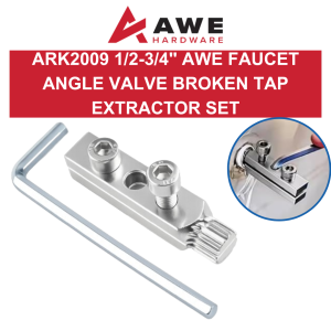 CSM ARK2009 1/2" & 3/4" Faucet Angle Valve Broken Tap Extractor Set Pipe Thread Remover Tool