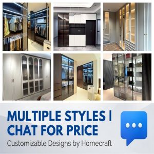 Luxury Glass Door Wardrobe Custom Walk-in Closet with Integrated LED Modern Sliding & Swing Glass Cabinet Designer Bedroom Carpentry BTO Condo HDB Homecraft Bespoke
