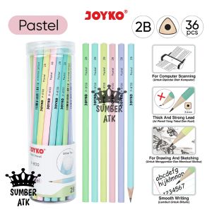 Pencil 1 DRUM ( 36 PCS ) Pensil Joyko P-8130 2B Pastel  P-8131 2B Doodle  P-8150 Happy Writing  P-8151 Enjoy Writing