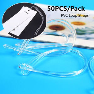 50PCS Rubber Loop Straps Transparent Ropes for Bag Tag Luggage Tag ID Strap Luggage Accessories