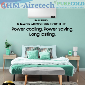 SAMSUNG S-Inverter ART09YHYEWKNTC 1HP Inverter Split type (installation not included)(warranty is covered by installer)