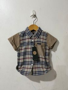 Kemeja flanel anak laki-laki kombinasi terbaru lengan panjang
