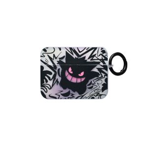 适用于Air AirPods Pro2 1/2/3/4  Case Cute Cartoon Pattern AirPods Pro Soft Rubber  Earphone  Case Earphone Case Black Purple Gengar