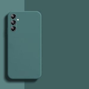 GalaxyA16 Liquid Silicone Case For Samsung Galaxy A16 A26 A36 a56 A 16 26 36 56 5G Straight Edge Soft Flexible TPU Bumper Phone Cover Back Casing Simple Shockproof Solid Color