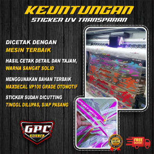BIAYA TAMBAHAN JASA POTONG CUTTING (PRINCUTT) STICKER TRANSPARAN UV VINYL DECAL PREMUM ALL MOTOR GPC STRIPING