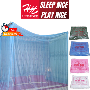 [Quà tặng dây mùng] Mùng ngủ (màn ngủ) vải Tuyn Xuất Khẩu Loại 1 Chống Muỗi Lucky More Đủ Size HY&HAN Unistore