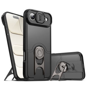 Luxury Slide Camera Shockproof Hybrid Case For iPhone 17 Air 16 15 14 13 12 11 Pro Max Plus Grip Stand 360°Rotate Military Cover