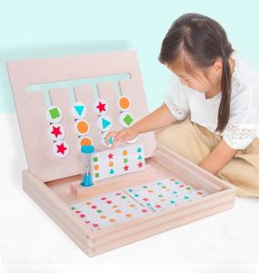 MyKid Palace Wooden Color Shape Matching Puzzles [FREE GIFT]